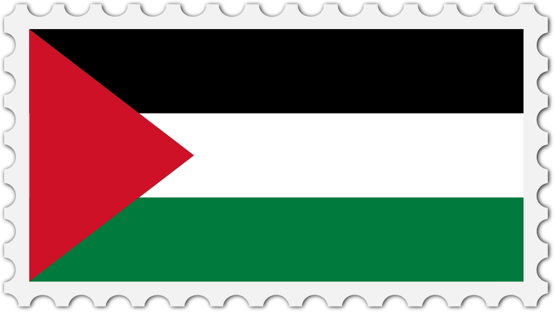 Palestine flag stamp