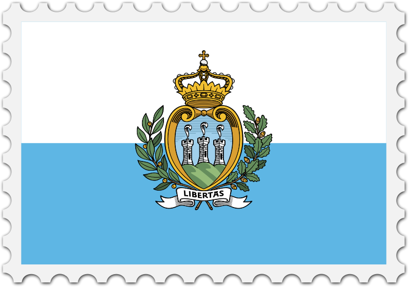 San Marino flag stamp