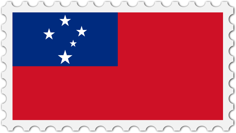 Samoa flag stamp