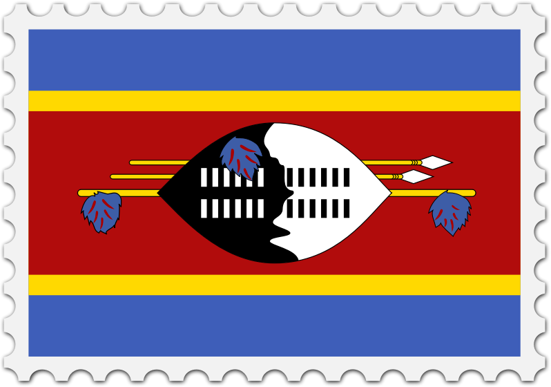 Swaziland flag stamp