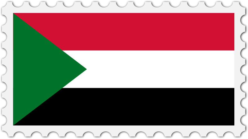 Sudan flag stamp