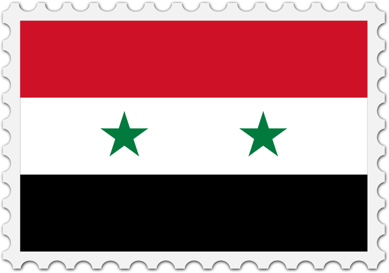 Syria flag stamp