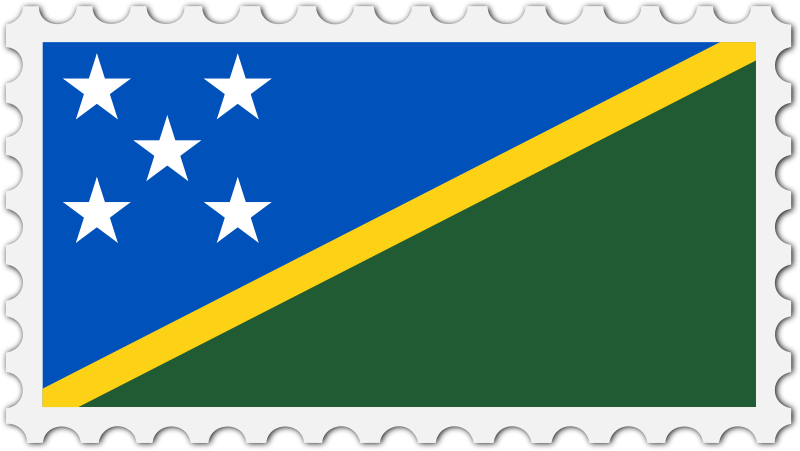Solomon Islands flag stamp