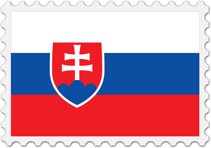 Slovakia flag stamp