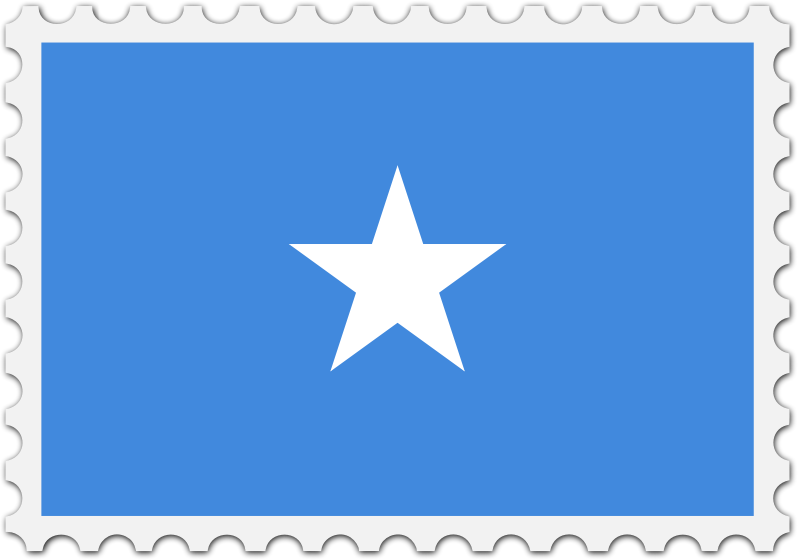Somalia flag stamp