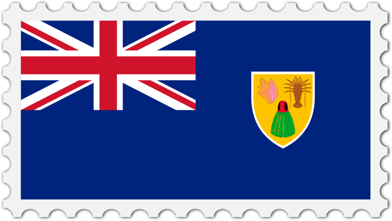 Turks and Caicos Islands flag stamp