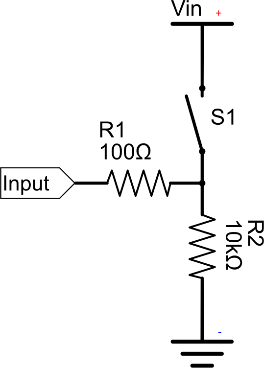 Pull-down Resistor Circuit Schematic