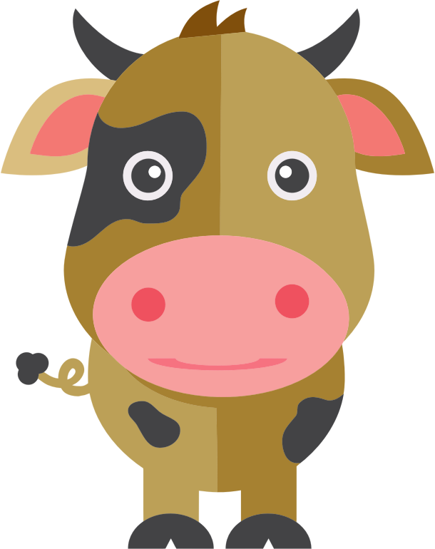 Cute Cartoon Cow