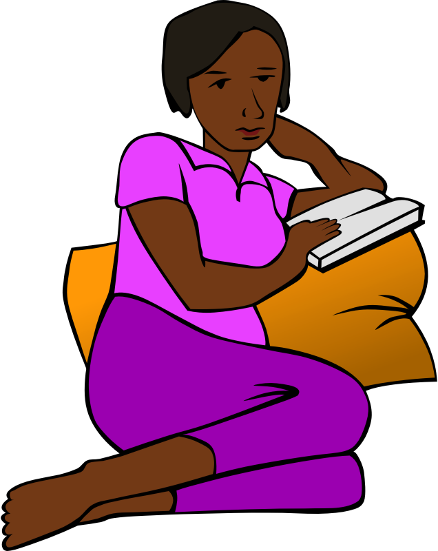 African Woman Reading