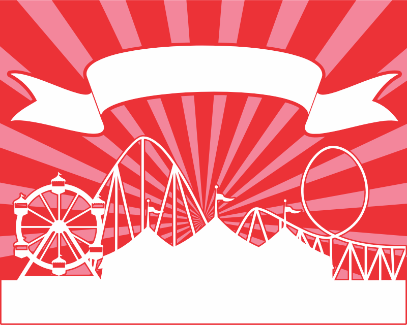 Amusement park banner