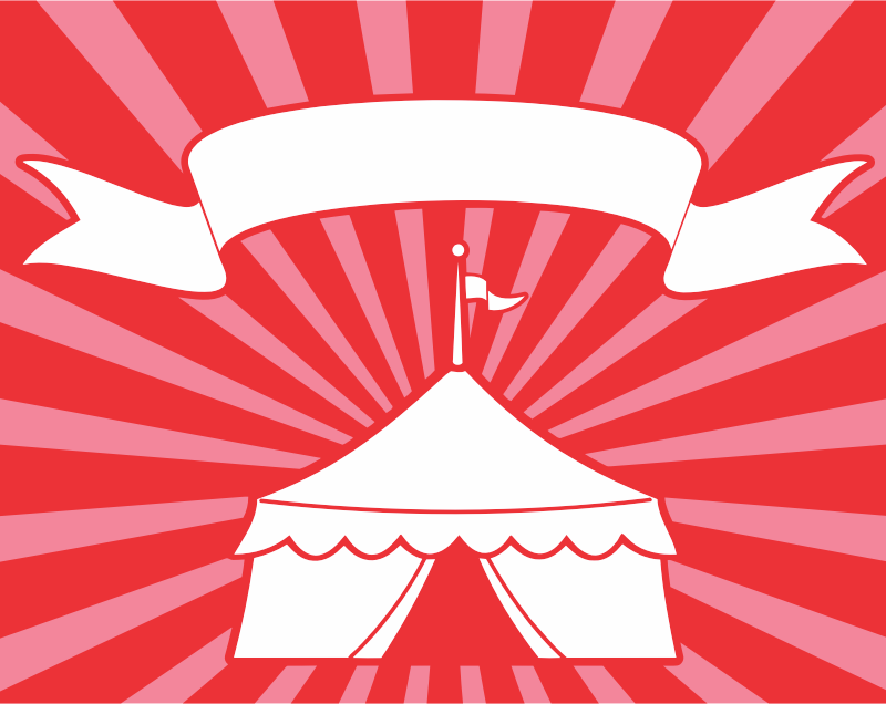 Circus tent banner