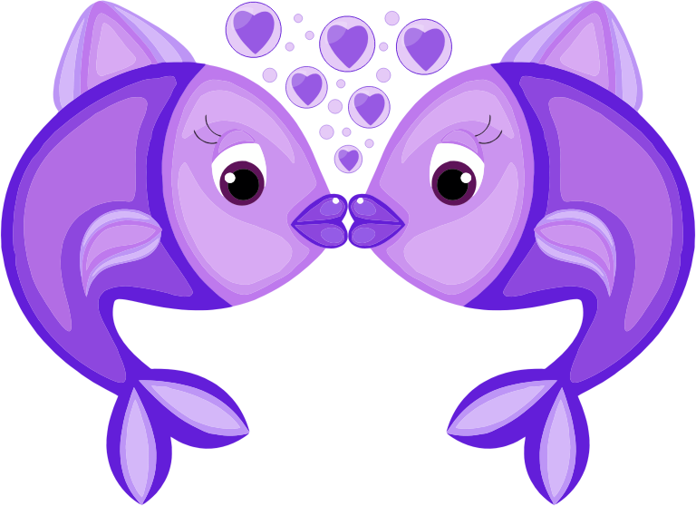 cute fish love clip art