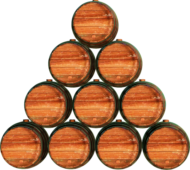 barrels whiskey openclipart keg firkin cask geeksvgs