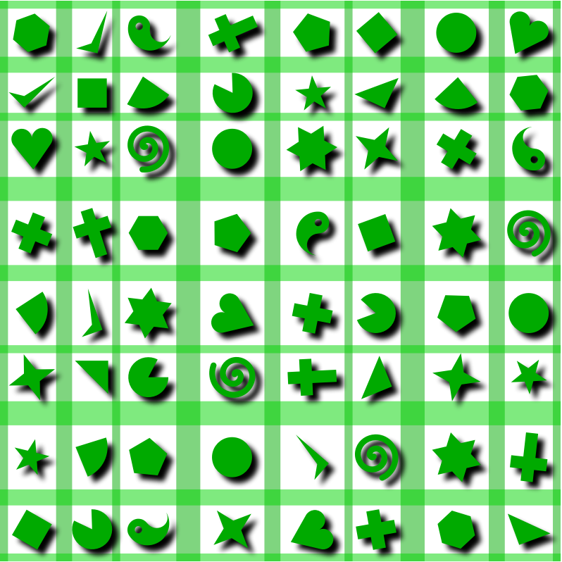 Shapes pattern 2 (colour 2)