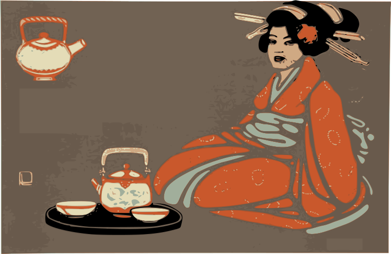 Kimono Lady and Tea