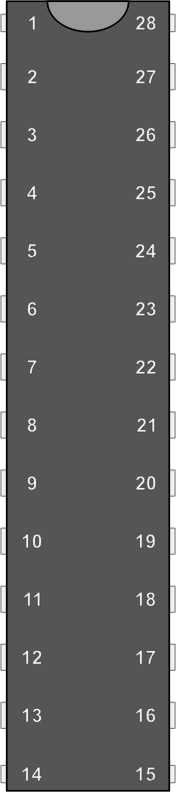 DIP28 with Pin Numbers