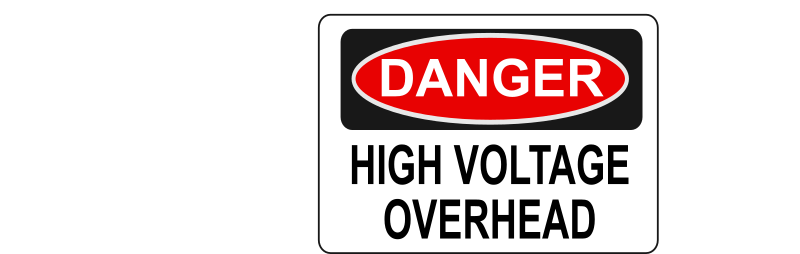 Danger - High Voltage Overhead