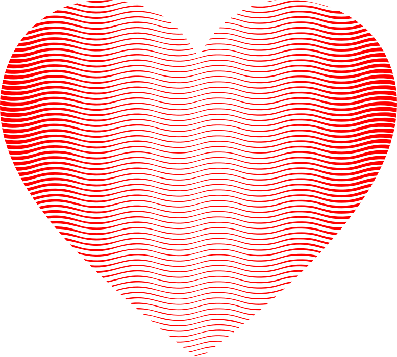 Wavy Heart Line Art 2