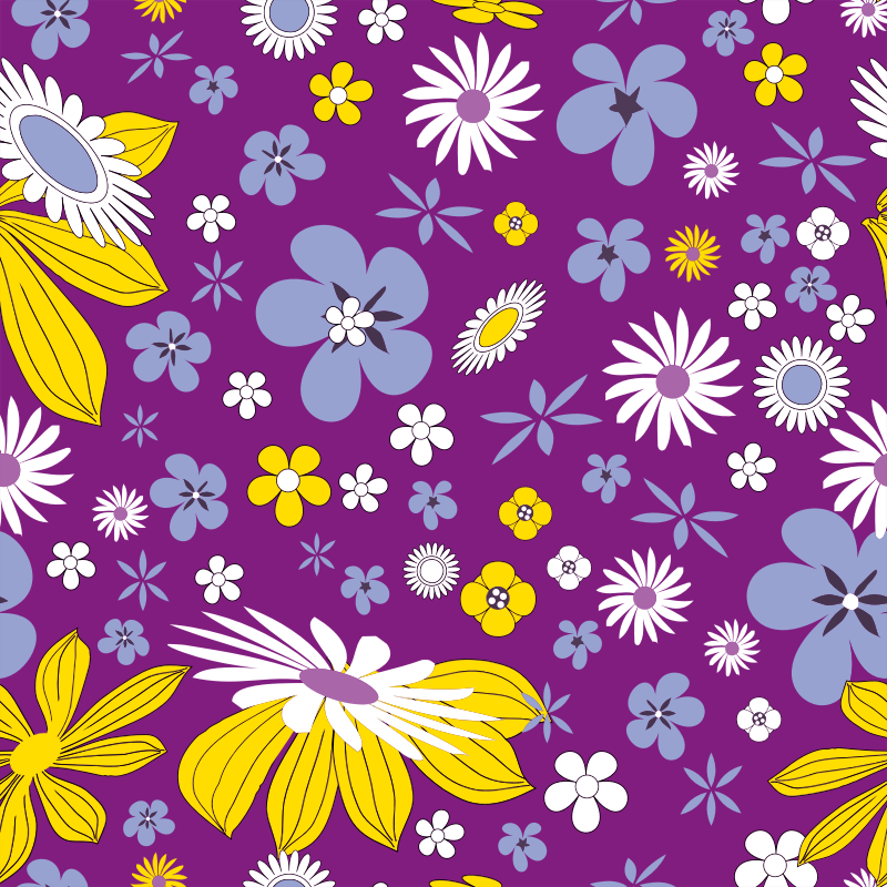 Seamless Floral Pattern Tile By Karen Arnold
