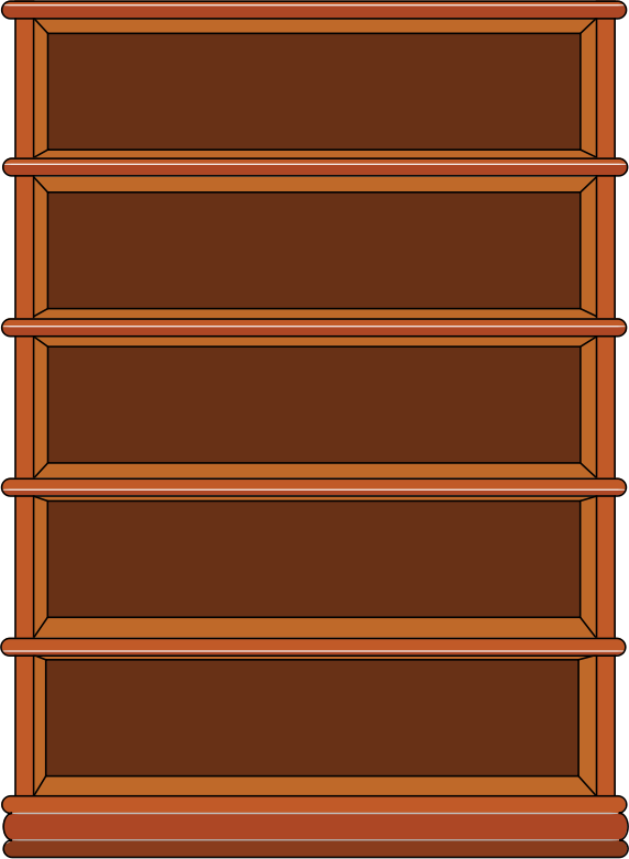 Bookshelf Empty - Openclipart