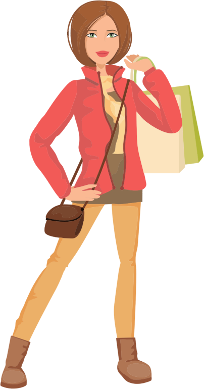 Shopping Woman Illustration