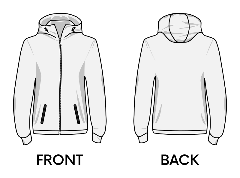 Hoodie sweatshirt template