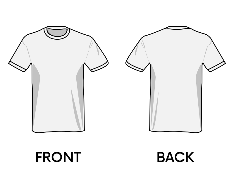 T-shirt template - Openclipart