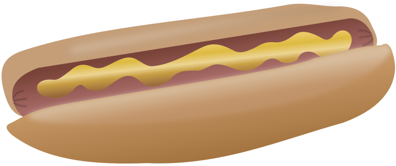 Hot dog with mustard