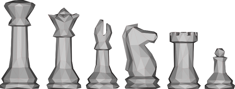 Low Poly Chess Pieces