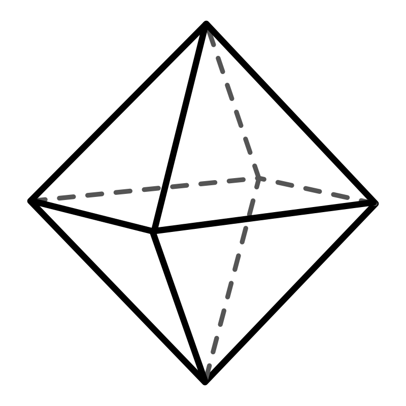 Как рисовать правильный октаэдр