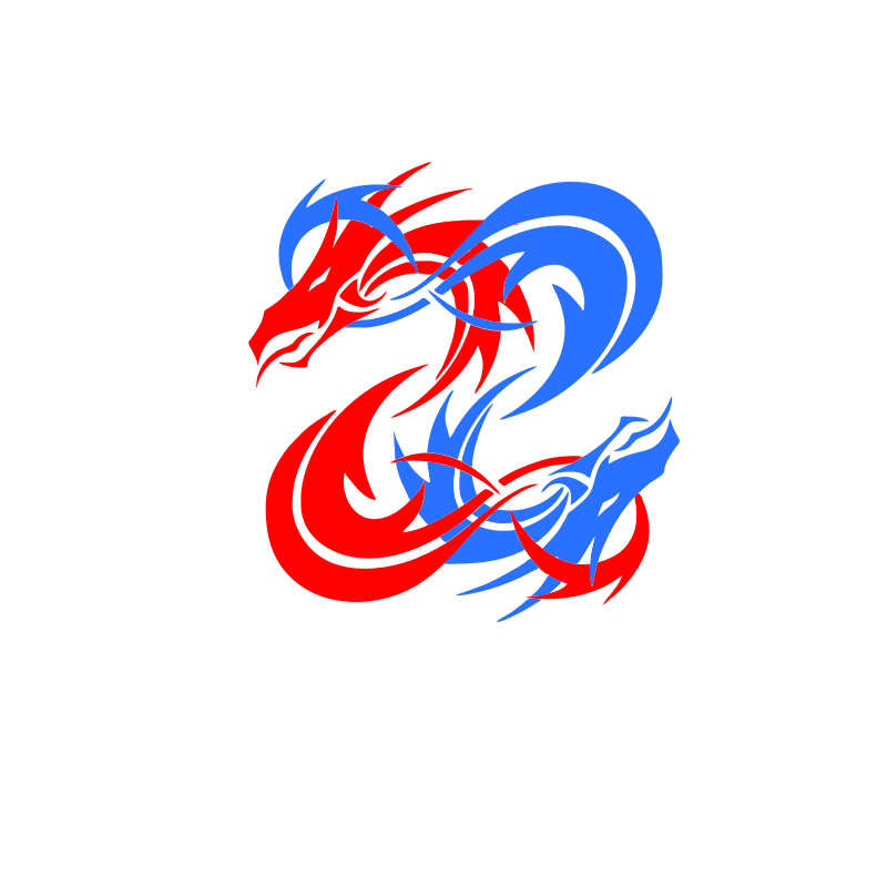 Tribal Dragon - Intertwined - no background