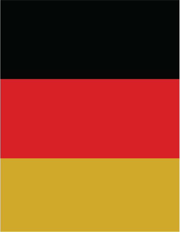 German Country Flag - Vertical