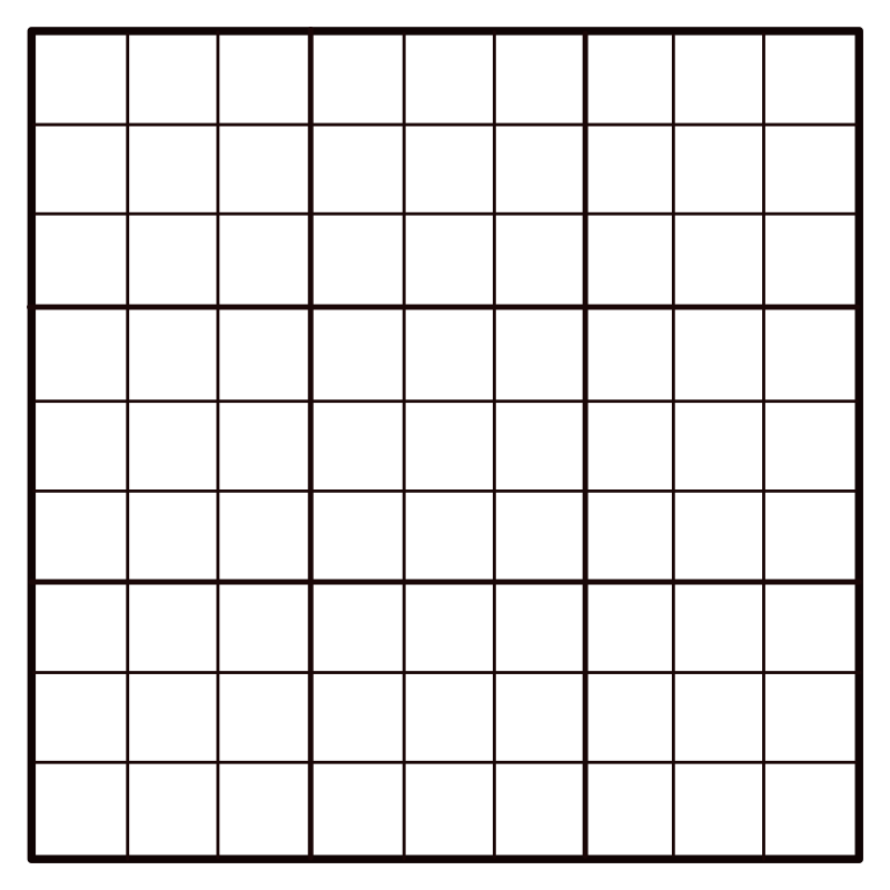 9x9 Empty Sudoku Grid Openclipart