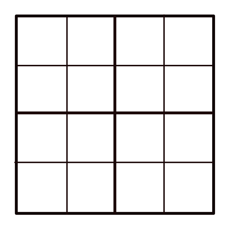4x4 Empty Sudoku Grid