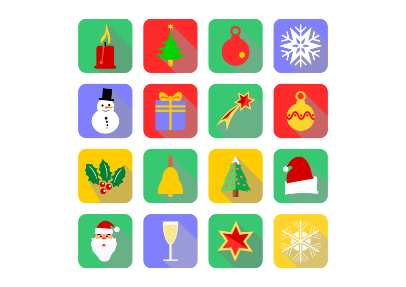 christmas flat icons