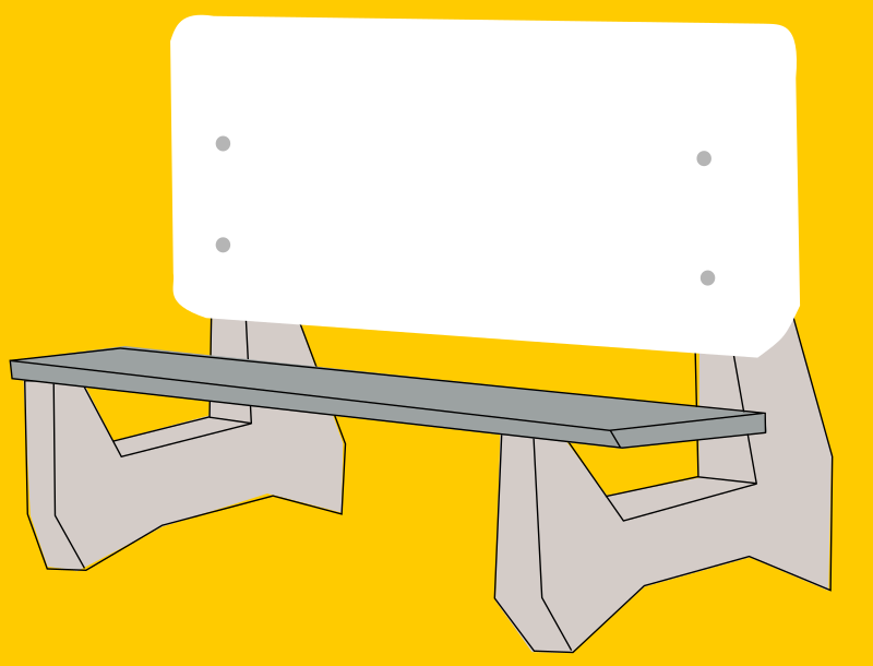 bus stop bench clipart