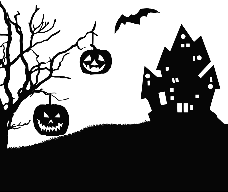 Halloween Landscape Silhouette