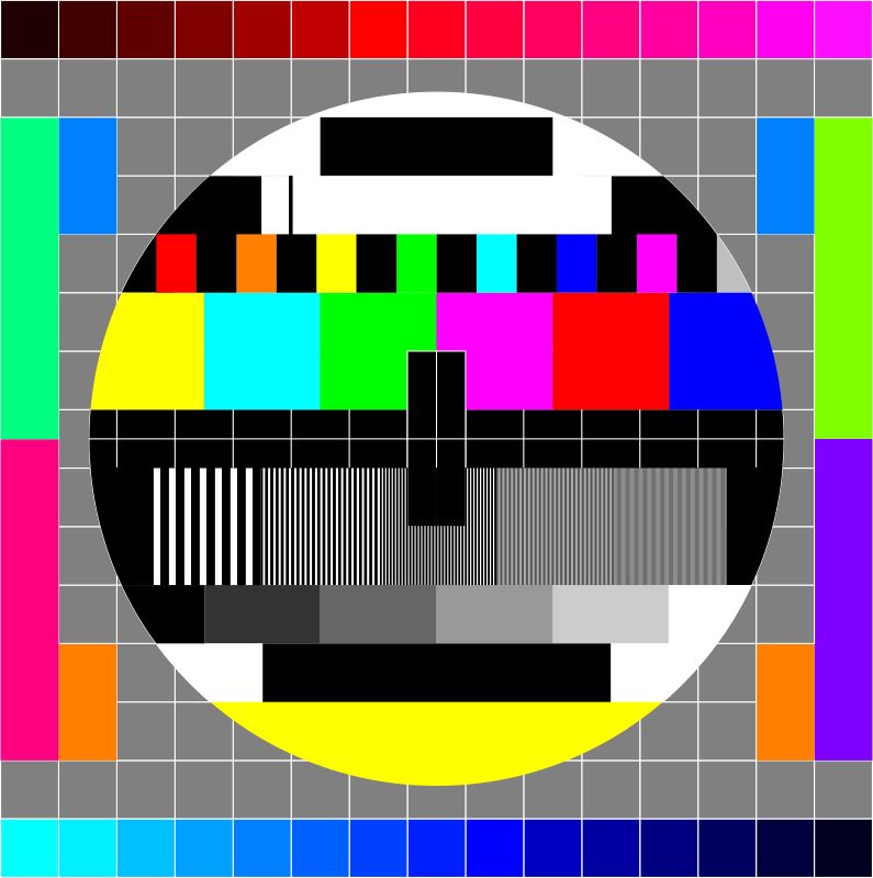 TV Testscreen square shape with some more colors