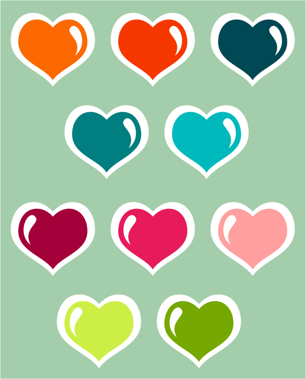 Colorful Hearts