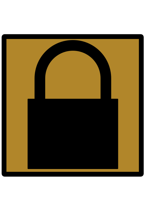 Padlock Silhouette Icon [Umber]