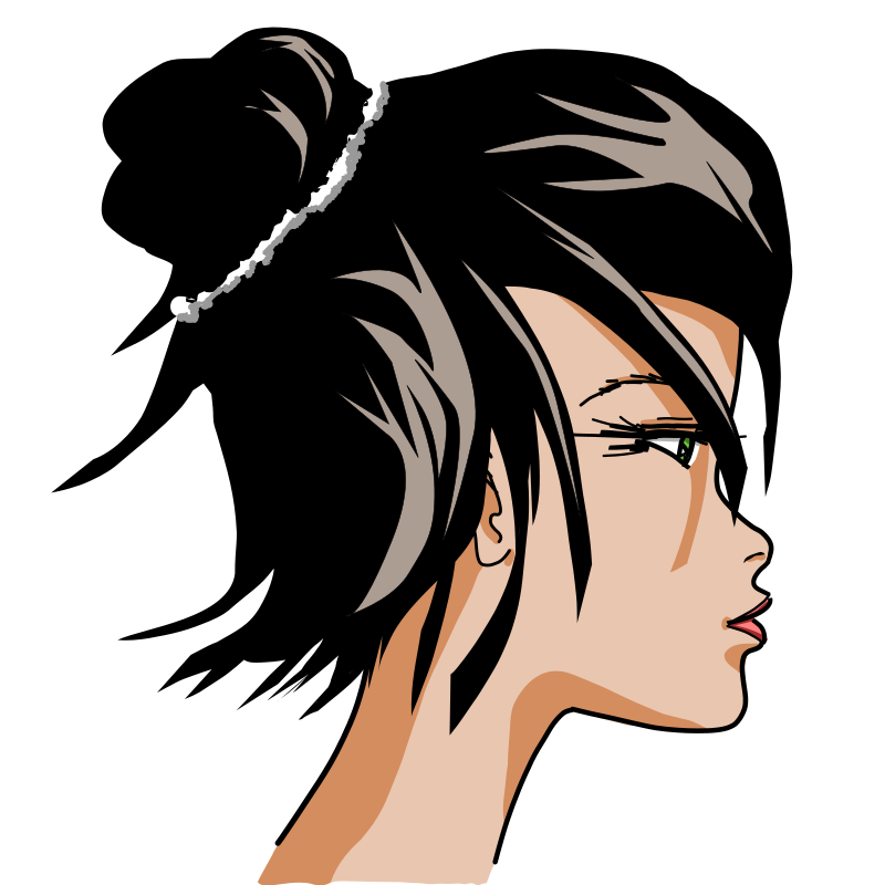 Drawn Woman's Face - 002b - Color