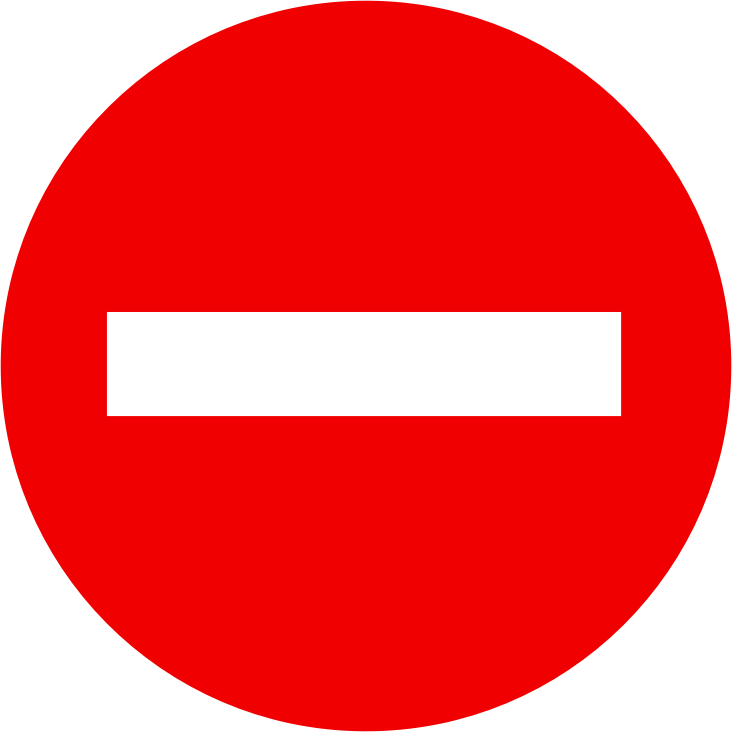 Panneau interdit / forbidden road sign basic - Openclipart