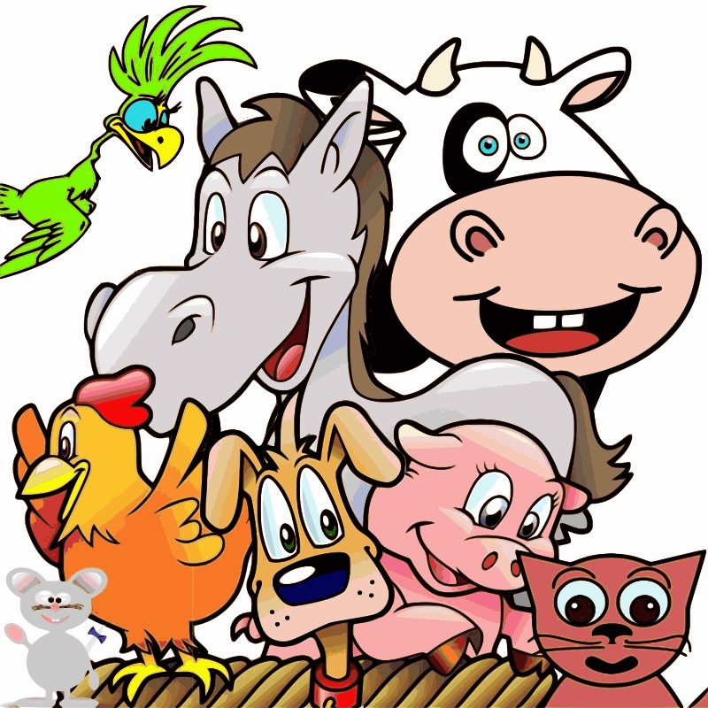 group of animals clip art