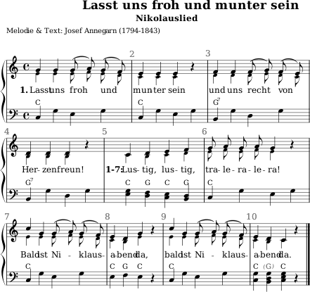 Lasst uns froh und munter sein
