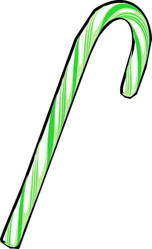 Green Candy Cane