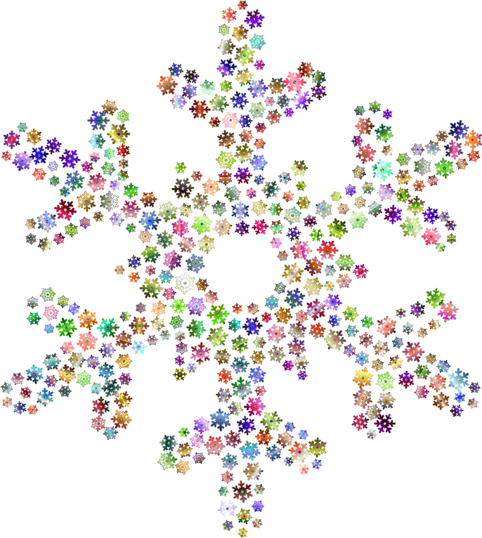 Snowflake Fractal Prismatic No Background