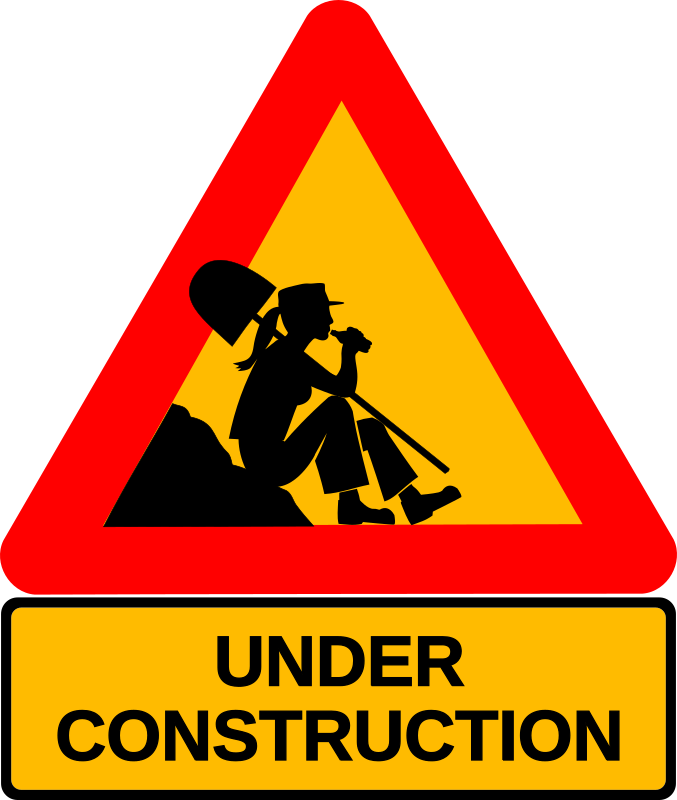 under construction road sign