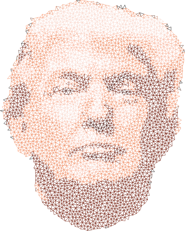 Low Poly Trump Head Wireframe No Background - Openclipart