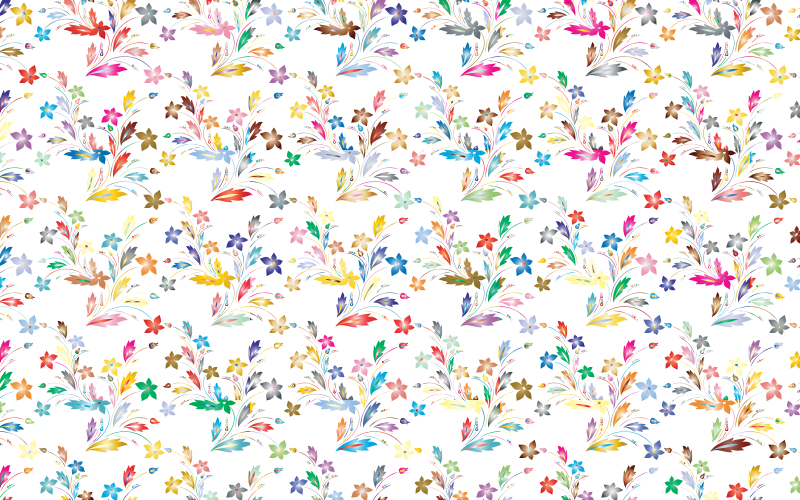 Floral Prismatic Pattern No Background