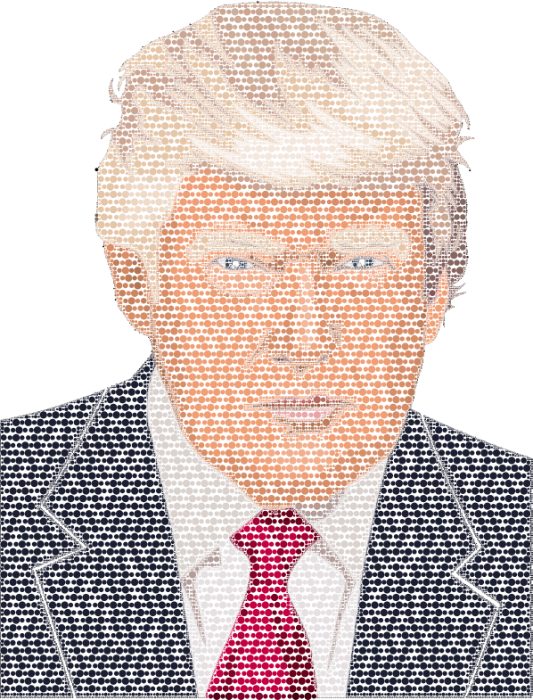 Donald Trump Portrait By Heblo Circles